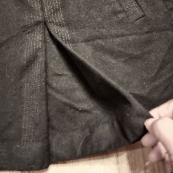 J. Crew Front Split Wool Mini Skirt Black Size 8 - Picture 3 of 5